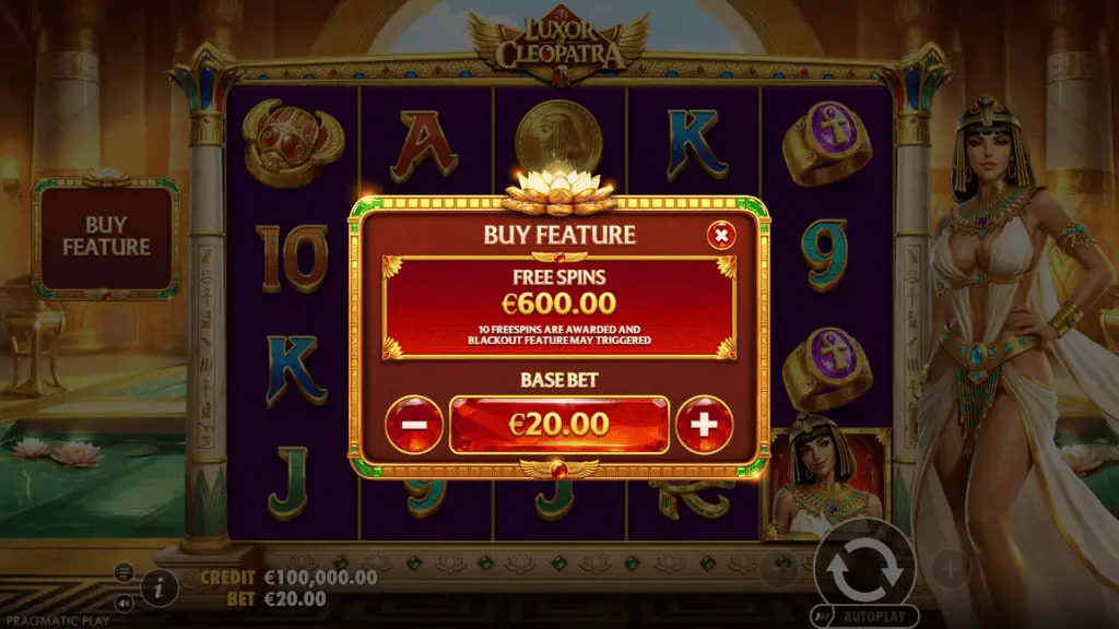 Pragmatic play luxor of cleopatra bonus buy