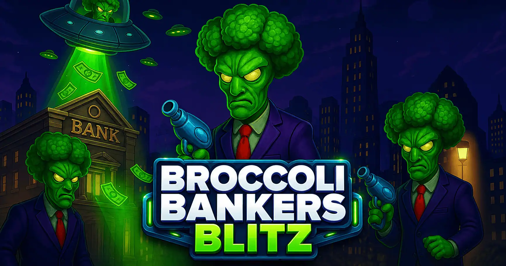 Broccoli Bankers Blitz Slot Demo by 18 Gaming slot cover image