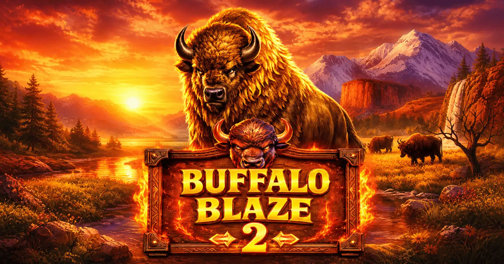Buffalo Blaze 2 Slot Review by 18 Gaming Free Play slot cover image