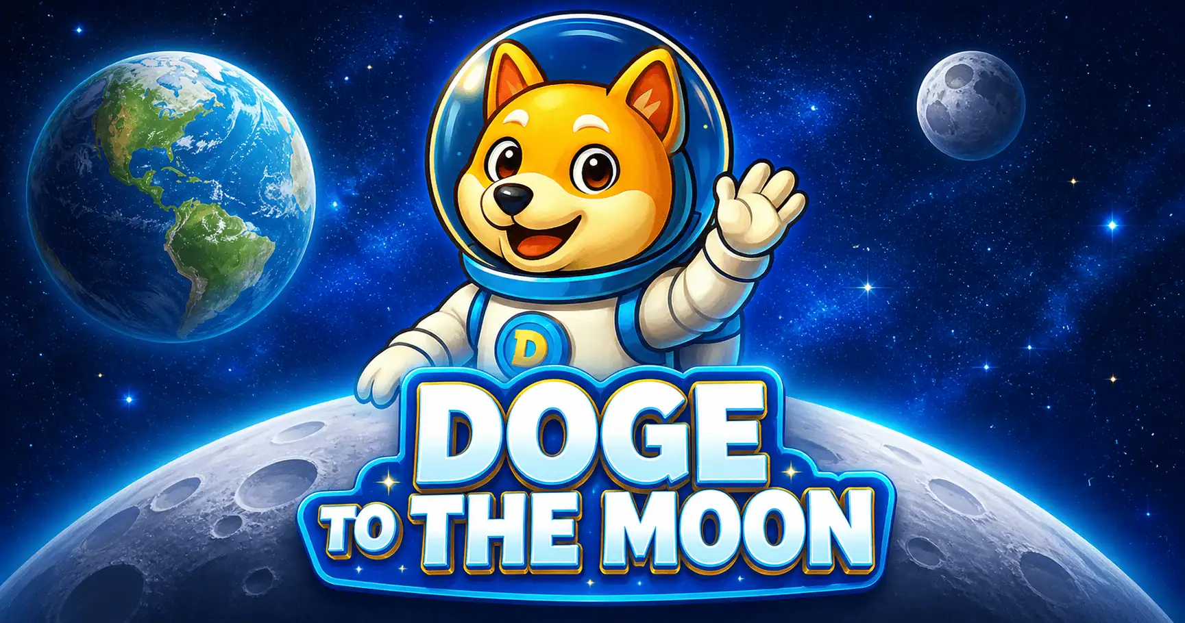 Doge to the Moon Slot by 18 Gaming Demo slot cover image