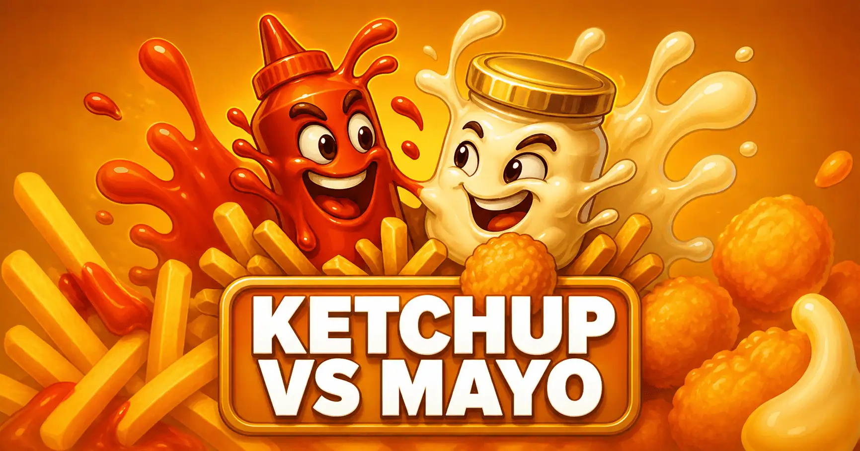 Ketchup vs Mayo Slot Demo by 18 Gaming slot cover image