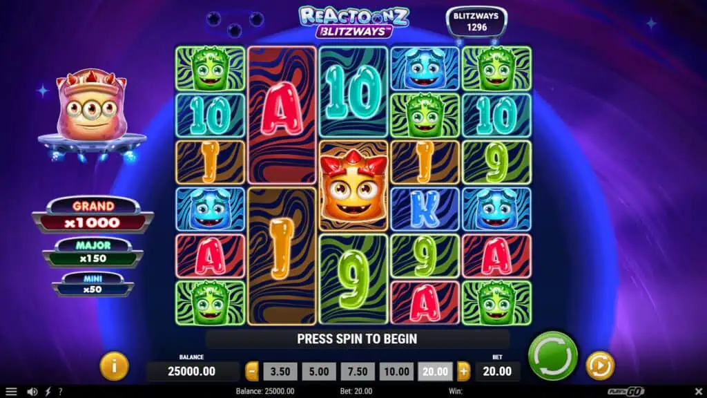 Reactoonz Blitzways slot game preview