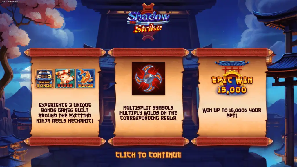 Backseat gaming shadow strike intro screen