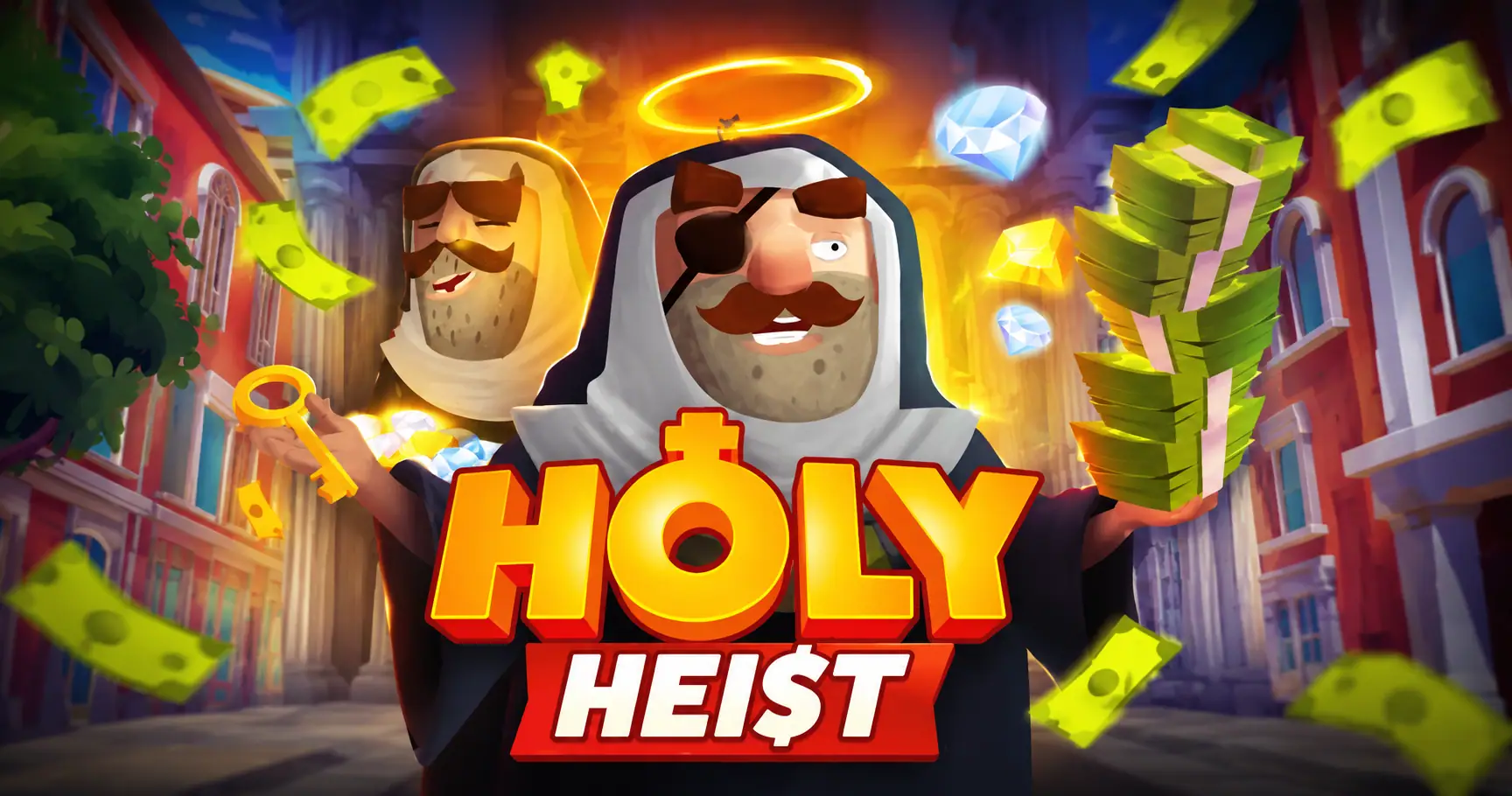 Holy Heist Slot by Bullshark Games Free Play slot cover image
