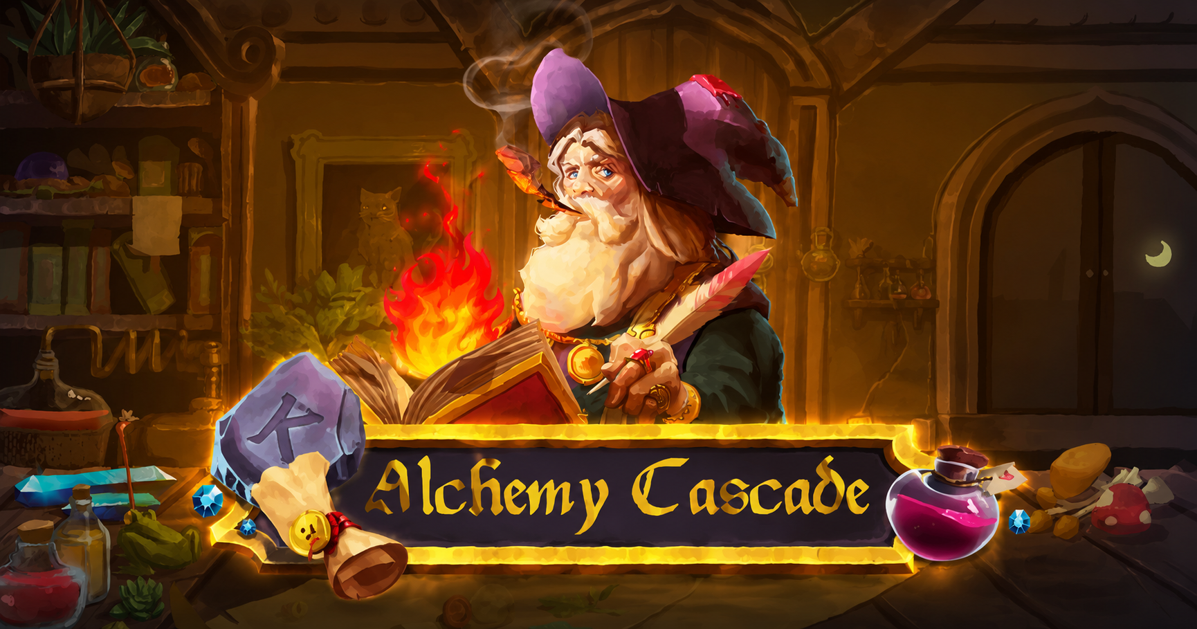 Alchemy Cascade Slot by Creative City Demo slot cover image