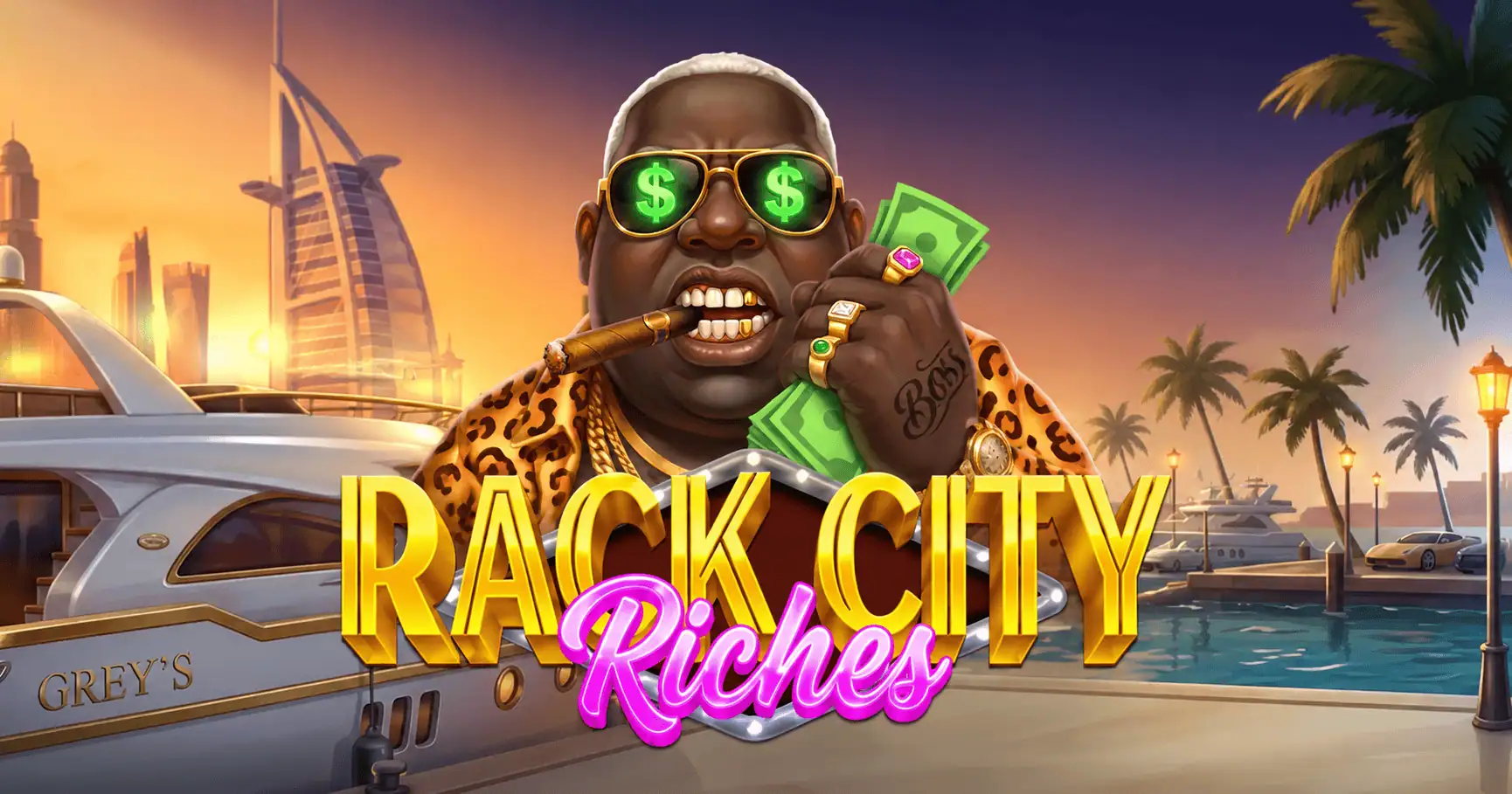 Rack City Riches Slot Free Play by Donut Gaming slot cover image