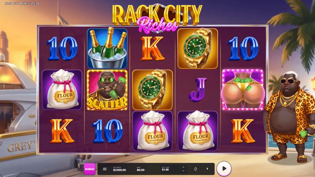 Donutgaming rack city riches slot game preview