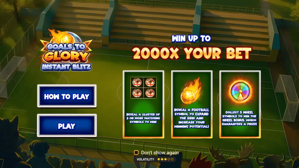 Gaming corps goals to glory instant blitz intro screen