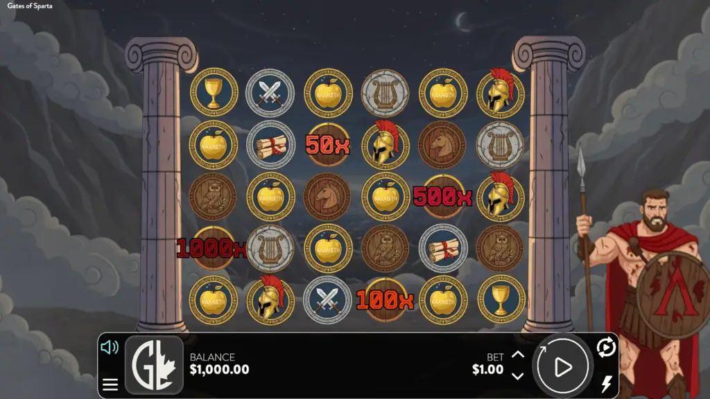 Goldleaf gates of sparta slot game preview