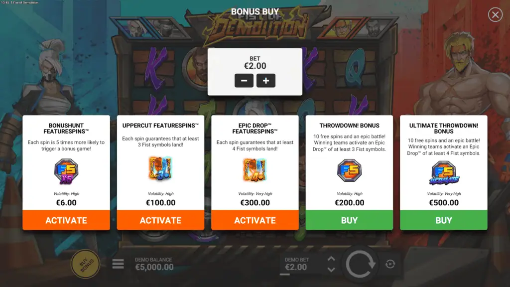 Hacksaw fist of demolition bonus buy