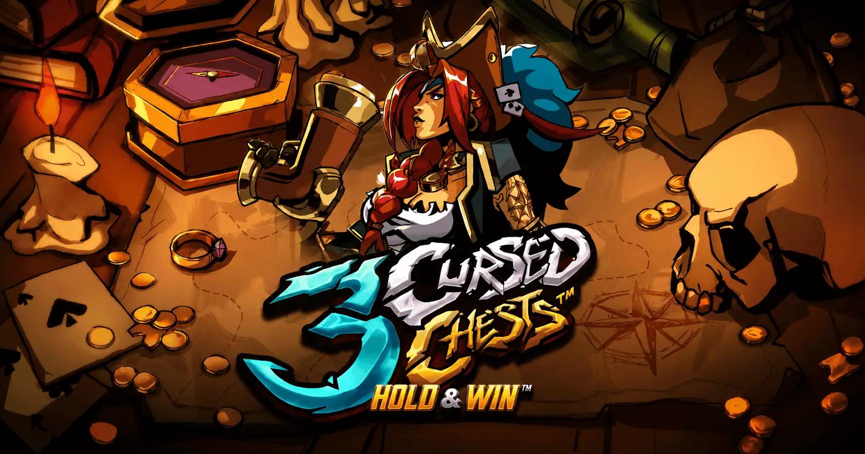 3 Cursed Chests Slot by Hacksaw Gaming Demo slot cover image