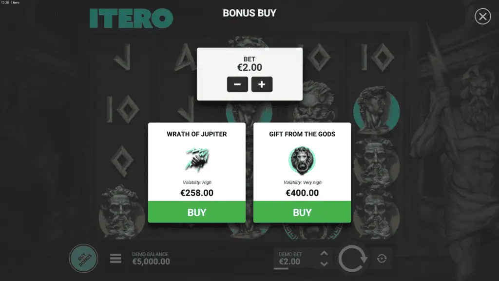 Hacksaw gaming itero echospins bonus buy