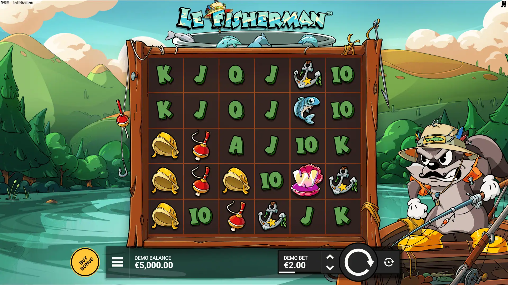Le Fisherman slot gameplay reels