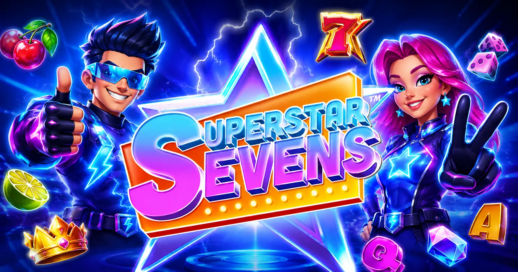 Superstar Sevens Slot Demo by Hacksaw Gaming slot cover image