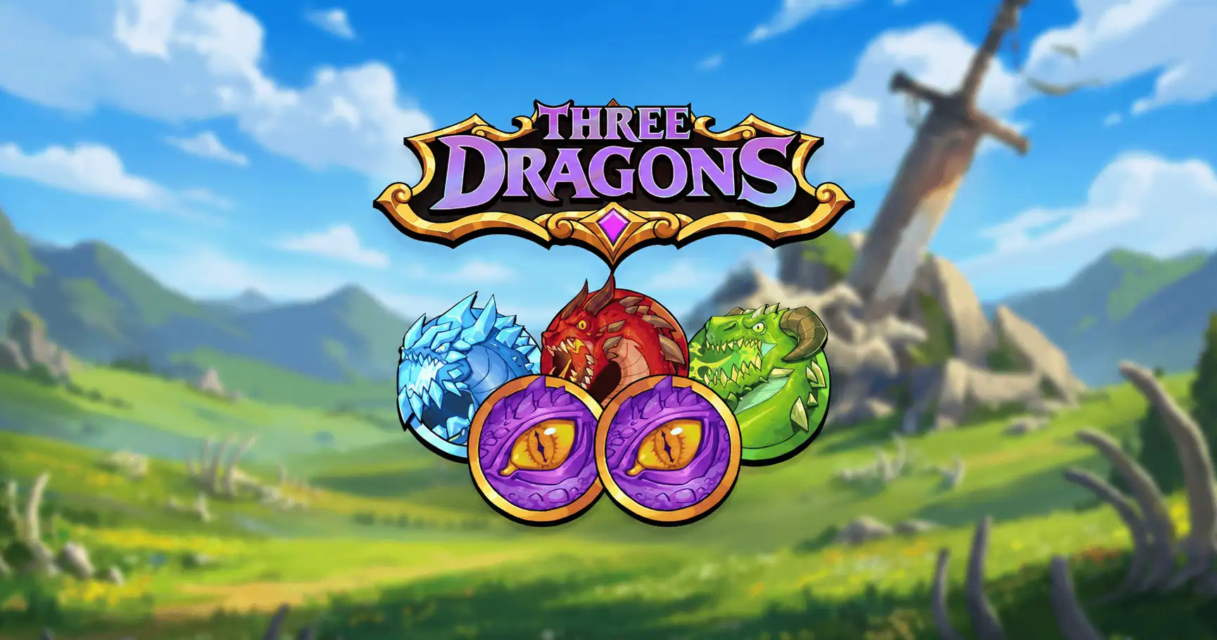 Three Dragons Slot by Pocket Play Demo slot cover image