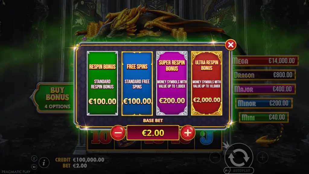 Pragmatic play sleeping dragon ultra dark bonus buy
