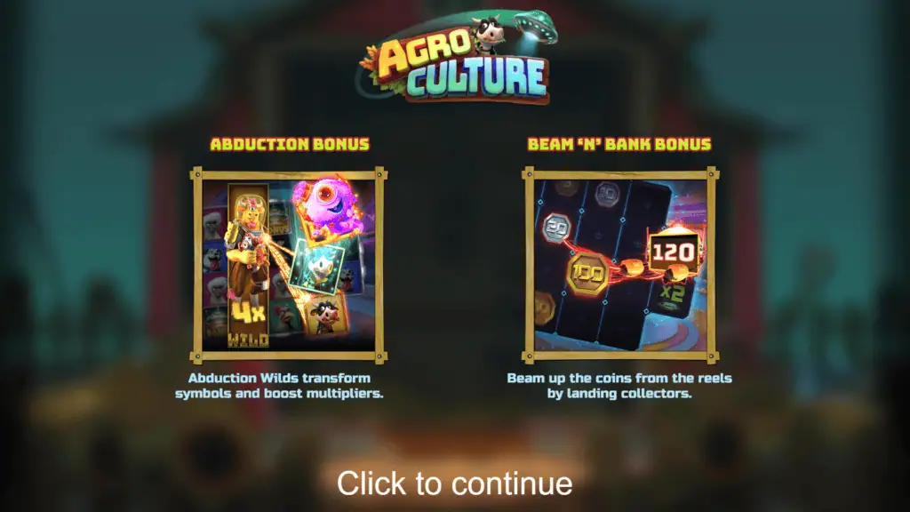 Relax gaming agroculture intro screen