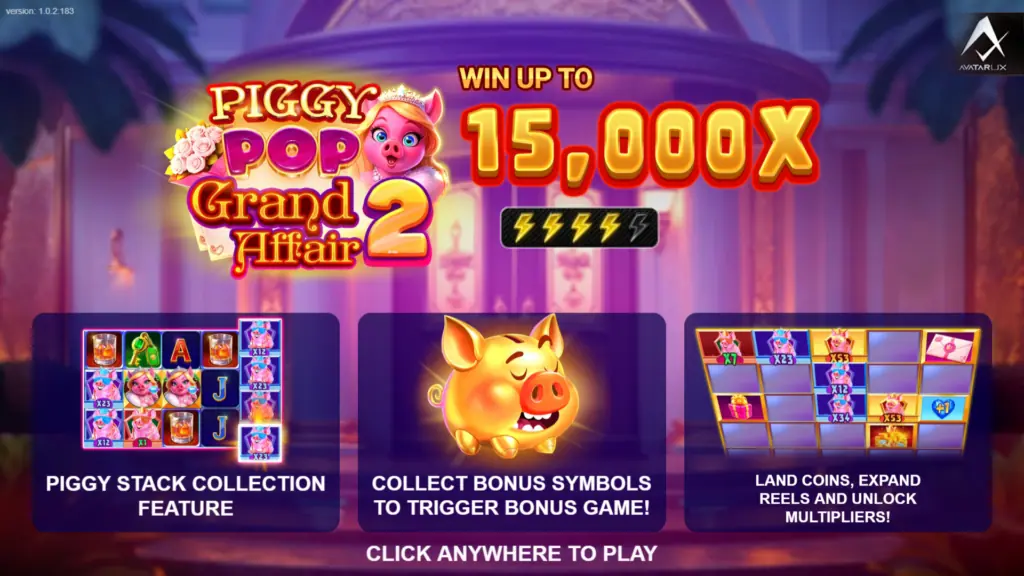 Avatarux piggypop grand affair 2 intro screen