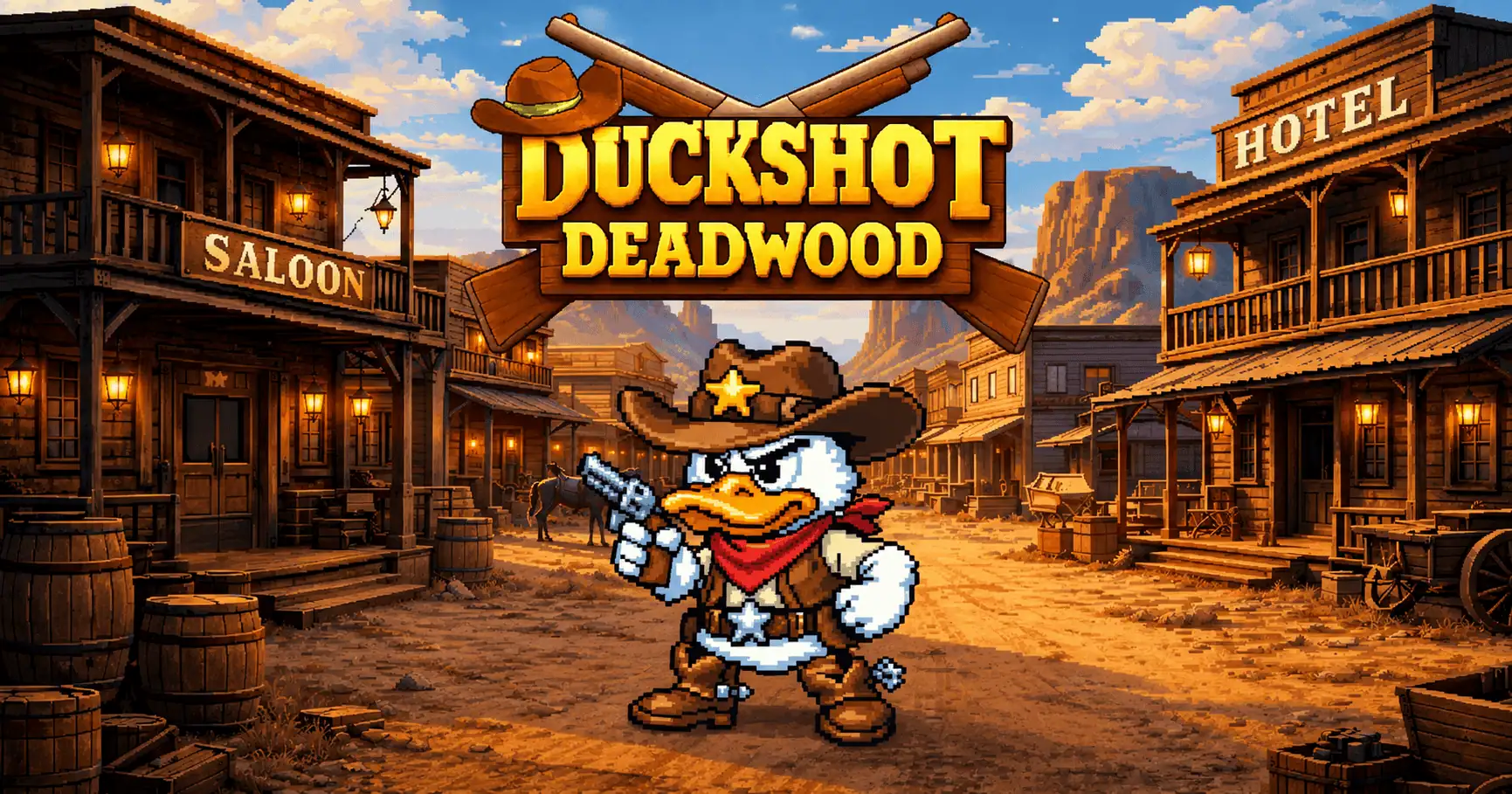 Duckshot Deadwood Slot by Big Ducking Wings Free Play slot cover image