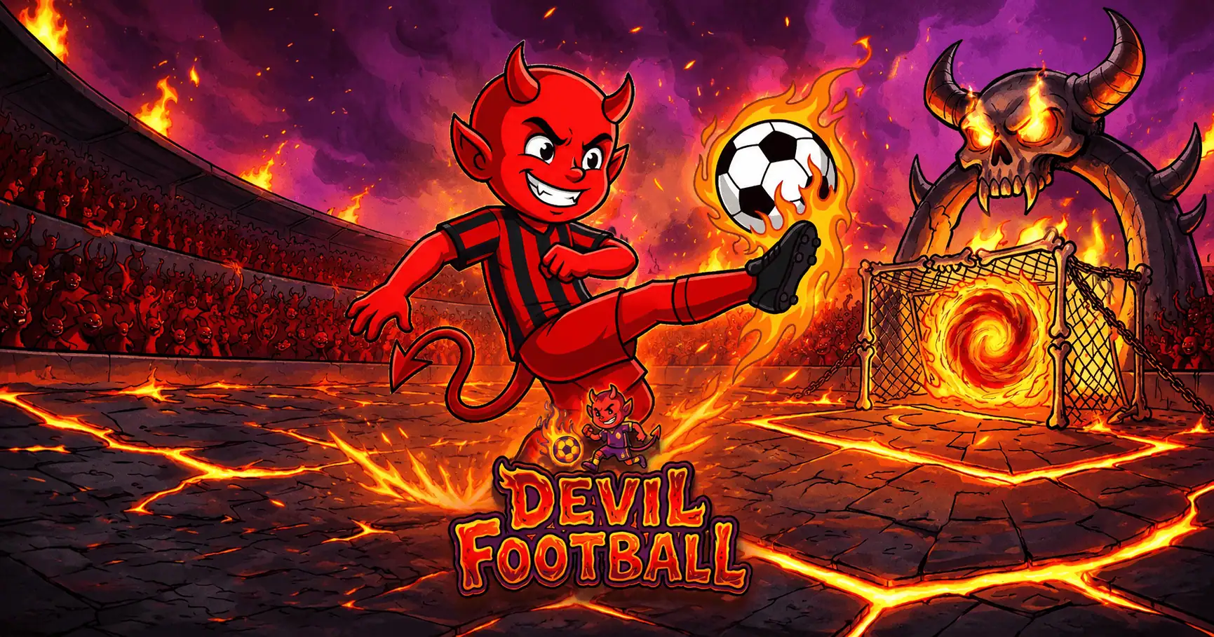 Devil Football Slot by Darkbyte Free Play slot cover image