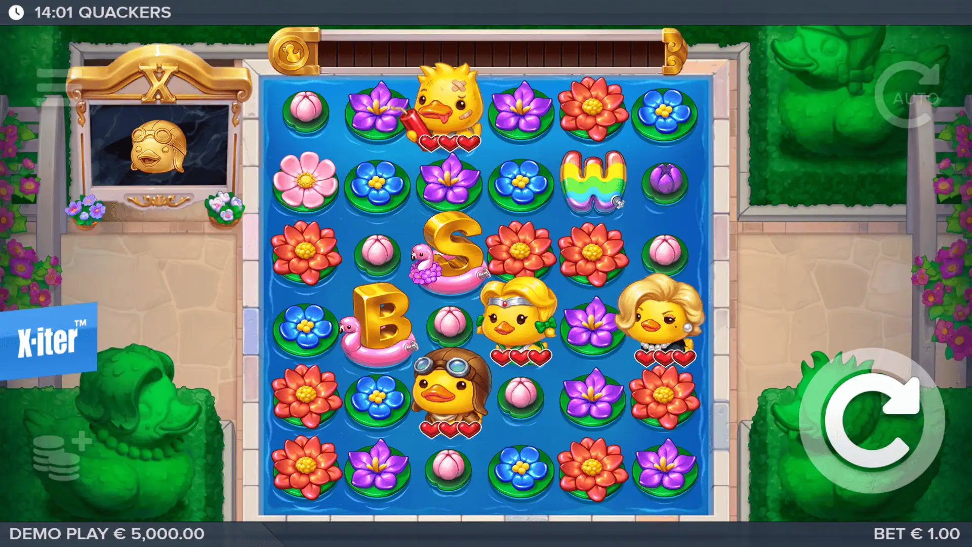 Quackers slot gameplay reels