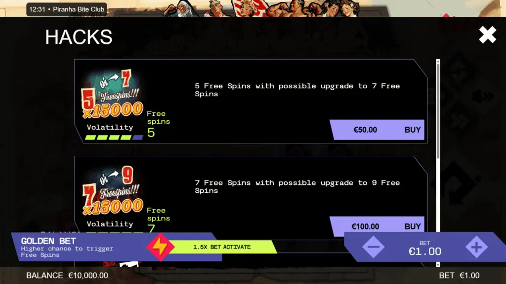 Exco piranha bite club bonus buy