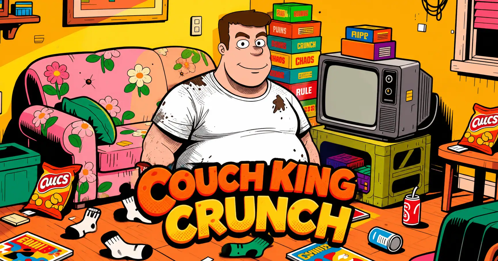 Couch King Crunch Slot by Golos Games Demo slot cover image
