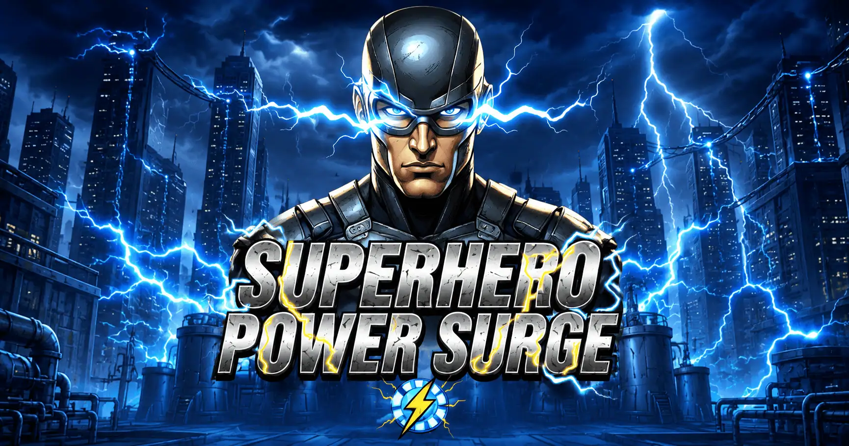 Superhero Power Surge Slot by Golos Games Demo slot cover image
