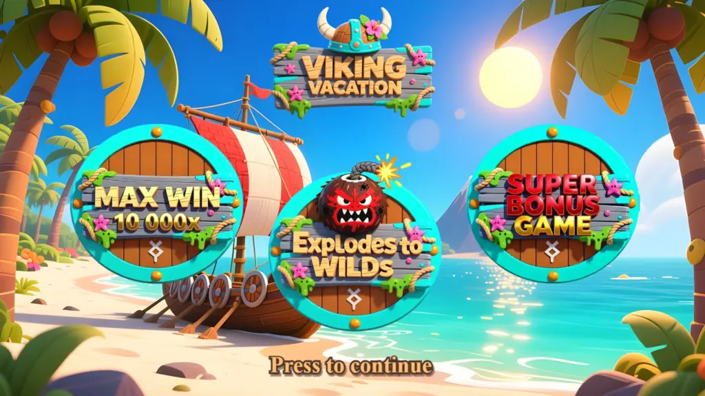 Golosgames viking vacation intro screen