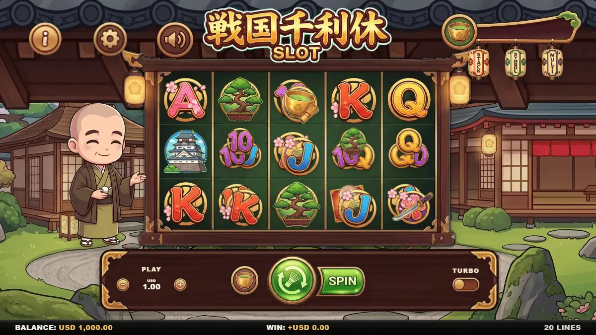 Sen no Rikyu slot gameplay reels