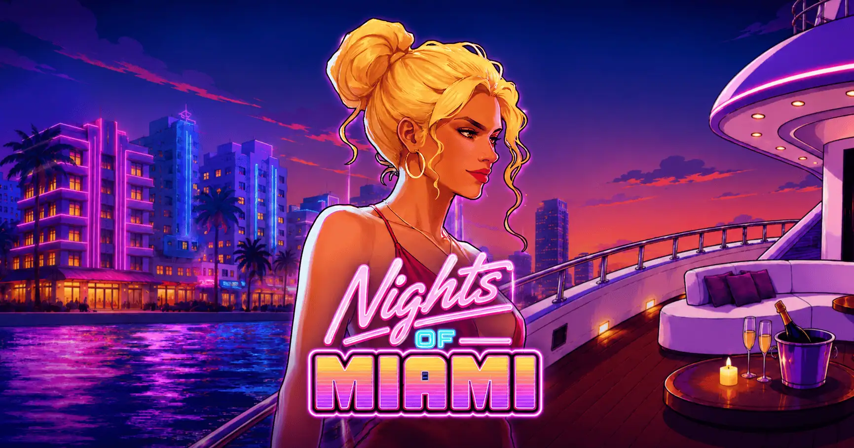 Nights Of Miami Slot by MadLab Gaming Free Play slot cover image