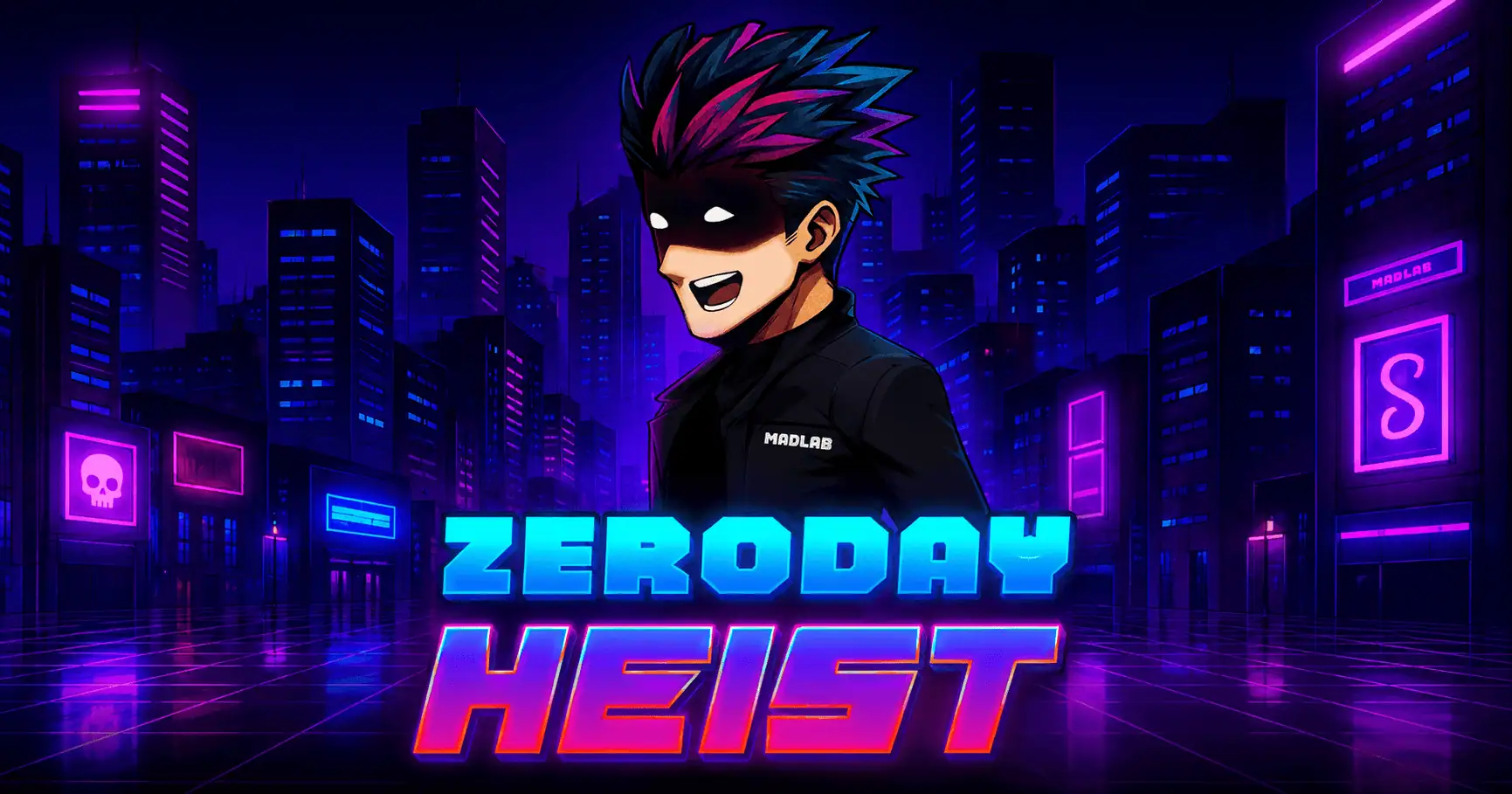 Zeroday Heist Slot by MadLab Gaming Demo slot cover image