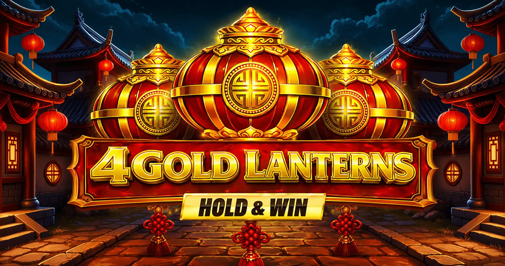 4 Gold Lanterns Hold and Win Slot by Novomatic Free Play slot cover image