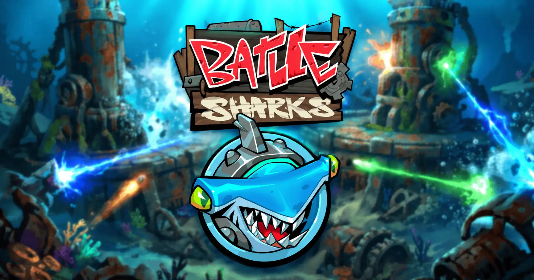 Battle Sharks Slot by Pocket Play Demo slot cover image
