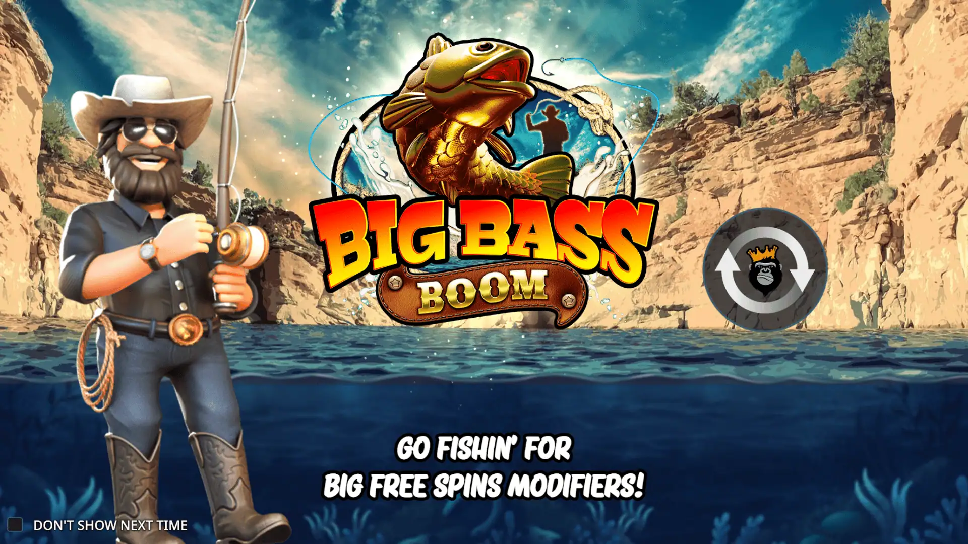 Big Bass BOOM slot intro screen