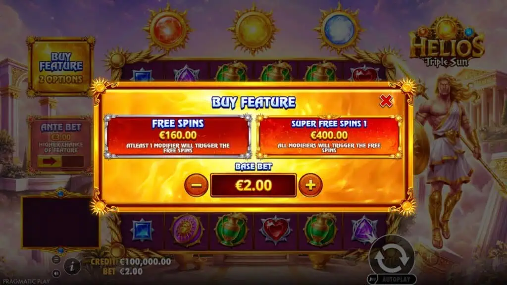Pragmatic play helios triple sun bonus buy