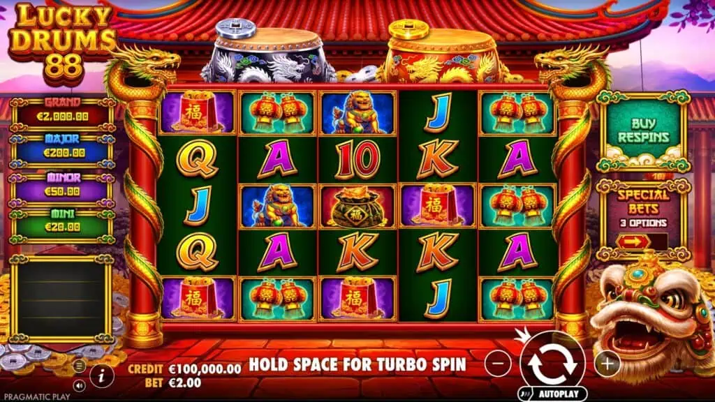 Pragmatic play lucky drums 88 game preview
