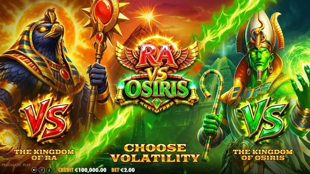 Pragmatic play ra vs osiris intro screen