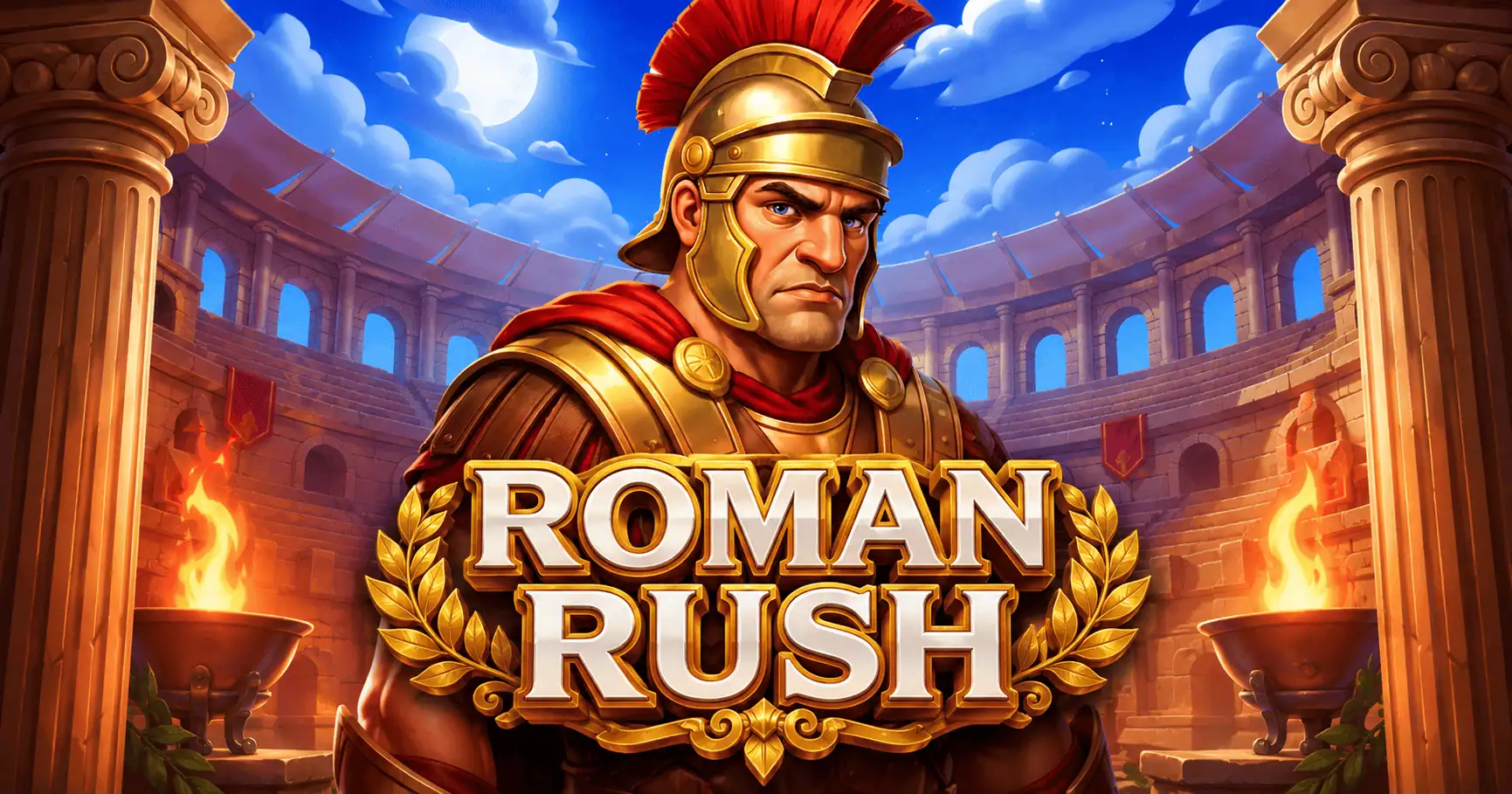 Roman Rush Slot by Sidequest Studios Free Play slot cover image