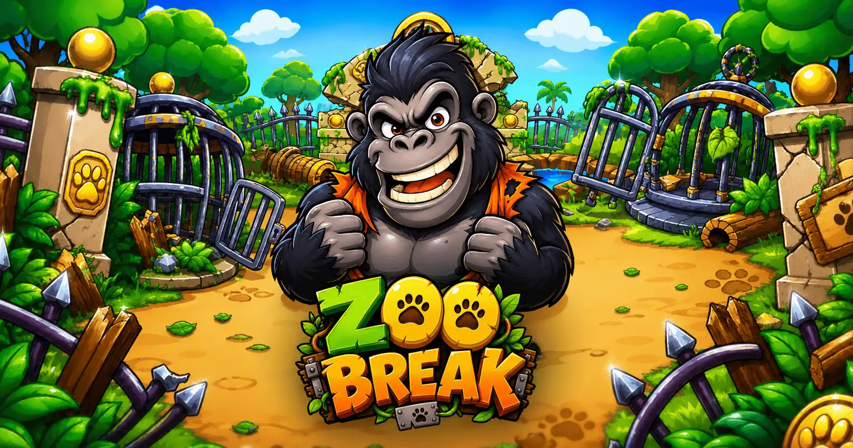 Zoo Break Slot by Spinova Demo slot cover image