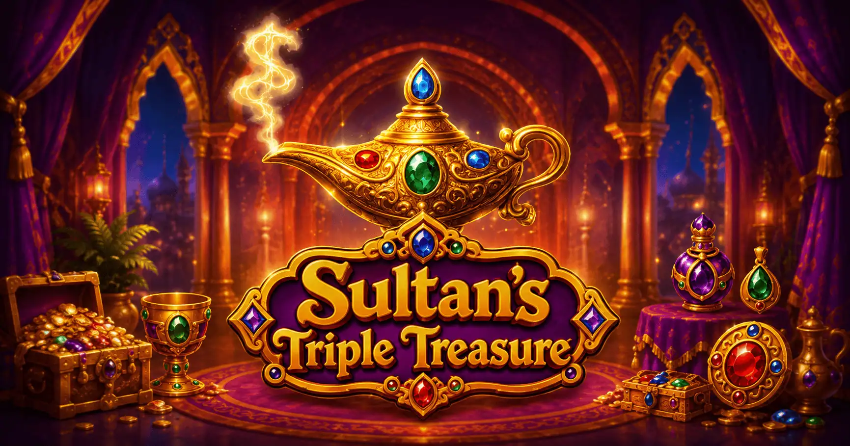 Sutlan’s Triple Treasure Slot by 0 To Hero Games Demo slot cover image