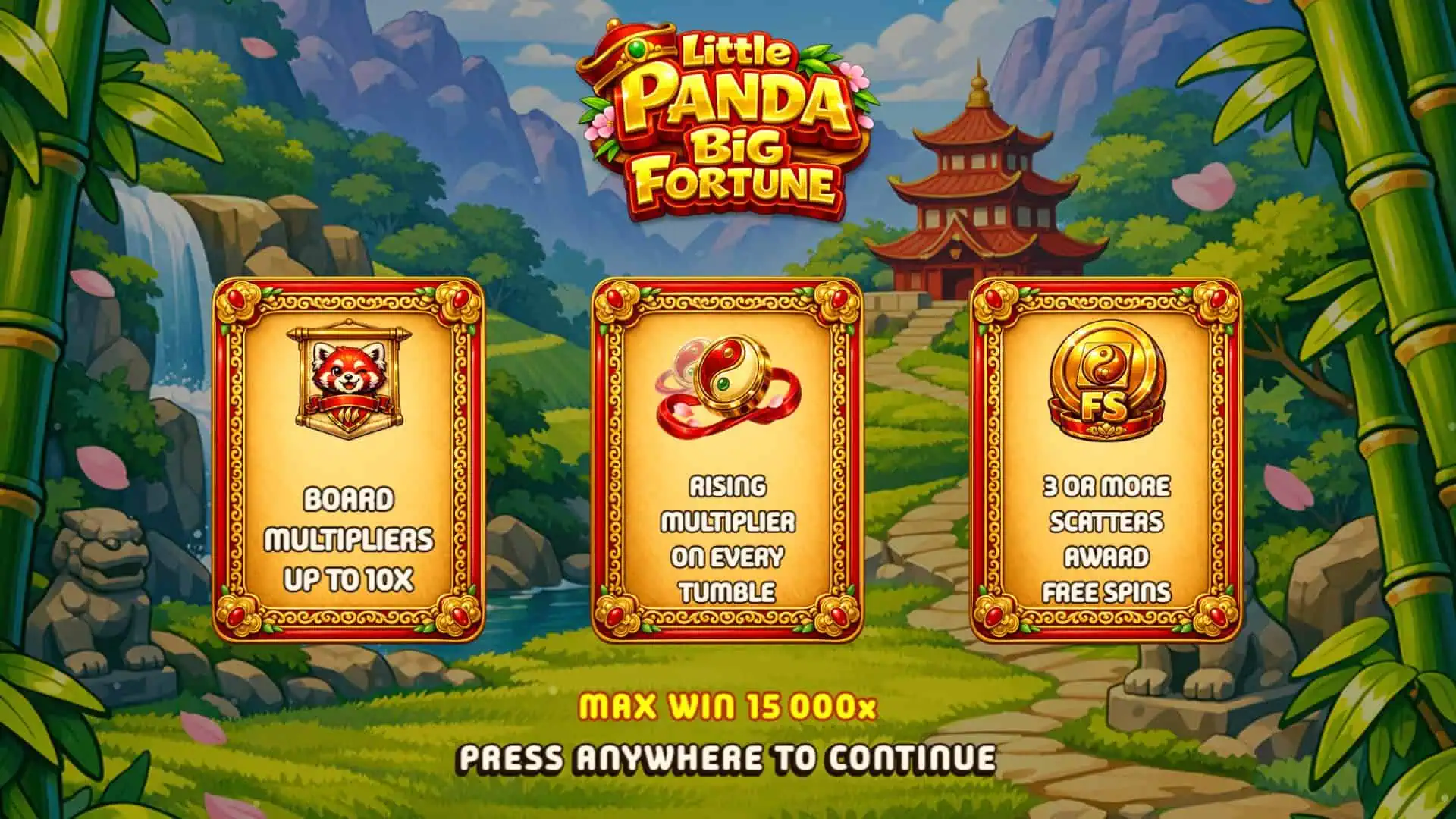 Little Panda Big Fortune slot intro screen