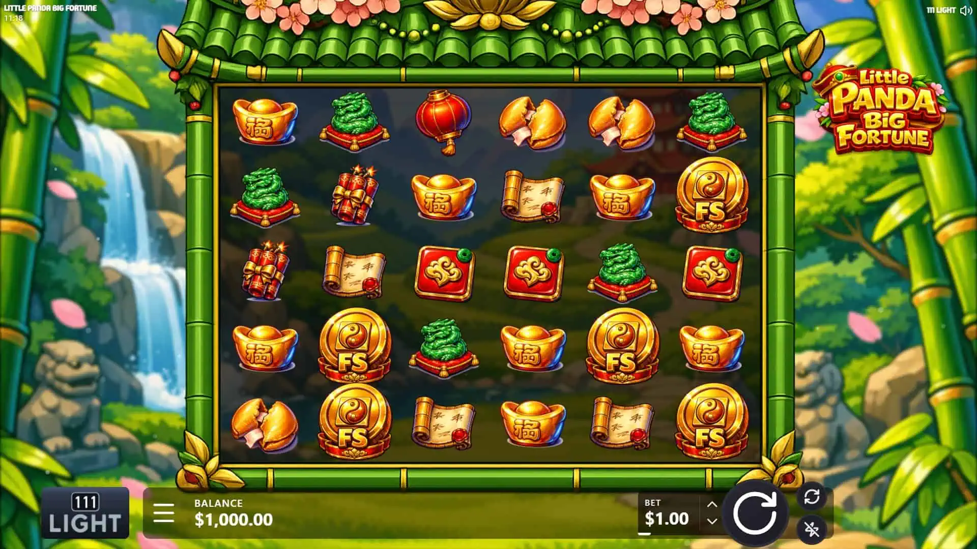 Little Panda Big Fortune slot gameplay reels