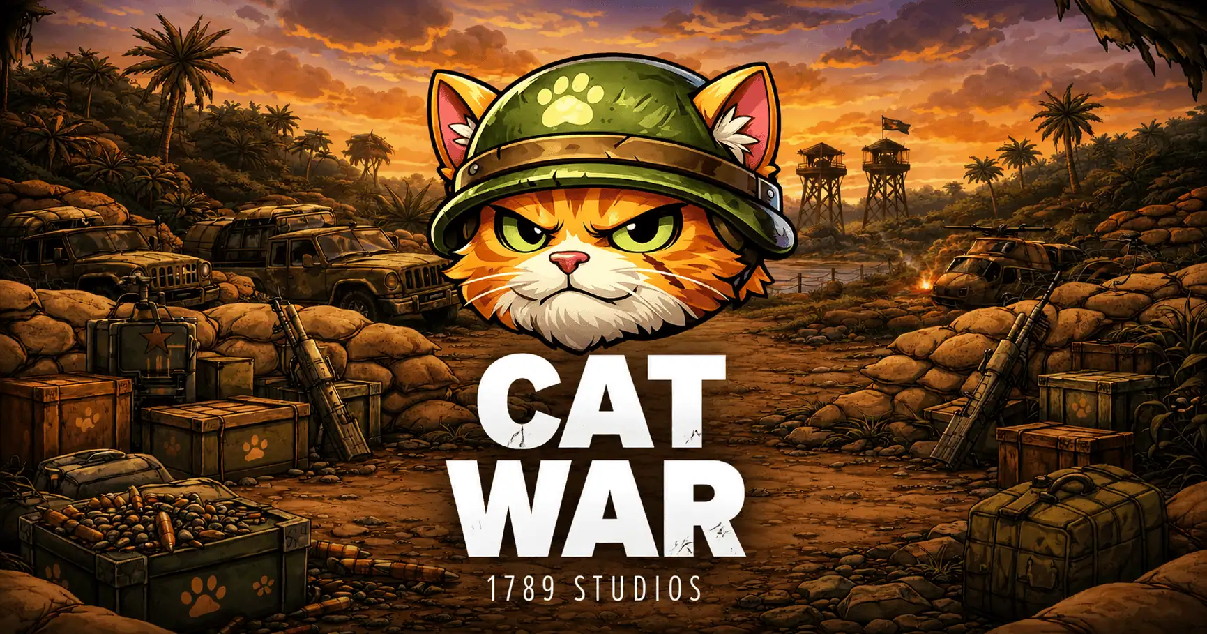 Cat War Slot by 1789 Studios Demo slot cover image