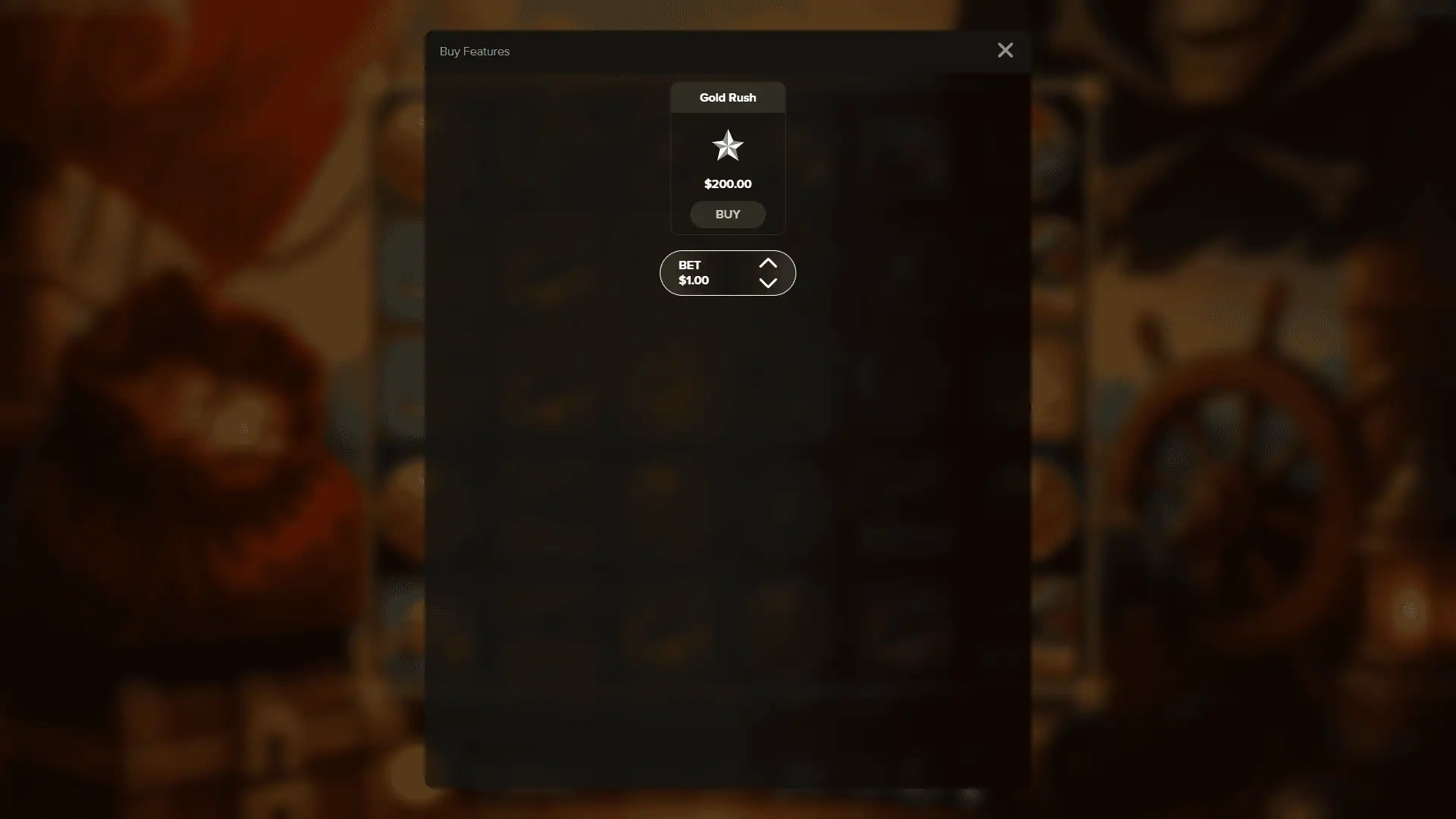Pirates of the Golden Seas bonus buy menu