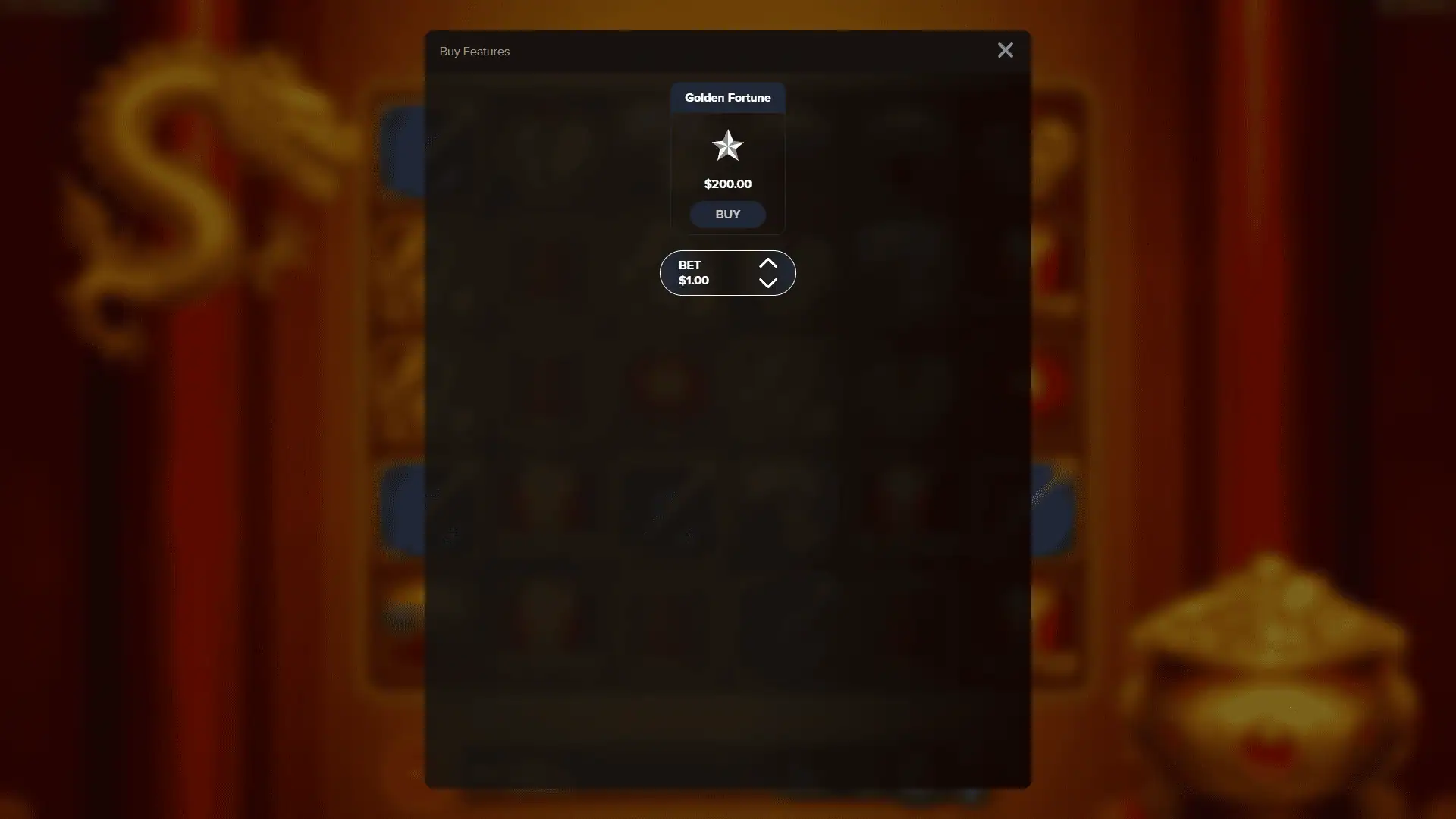 Prosperity of Fu bonus buy menu