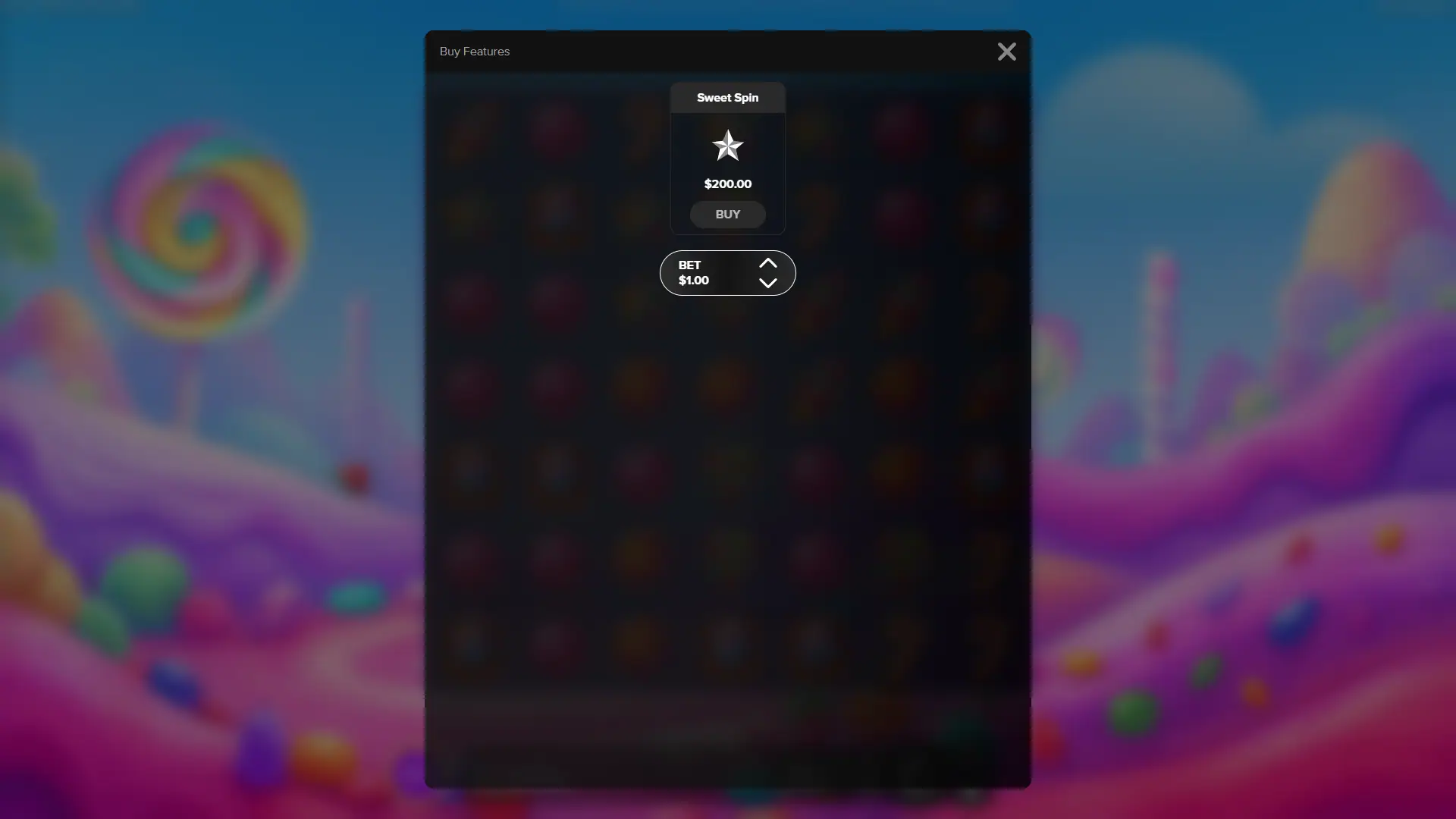 Rocket Candy Carnival bonus buy menu