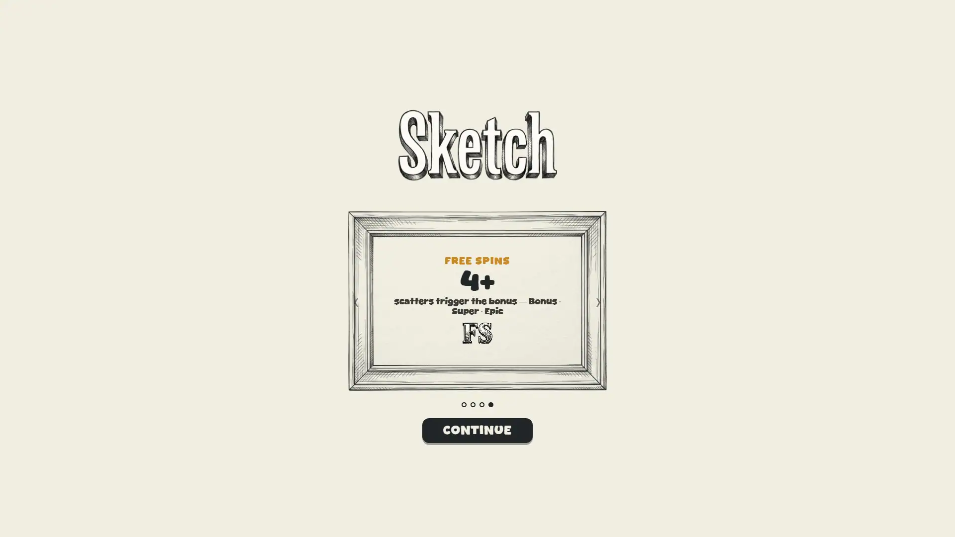 Sketch Cluster Pays slot intro screen