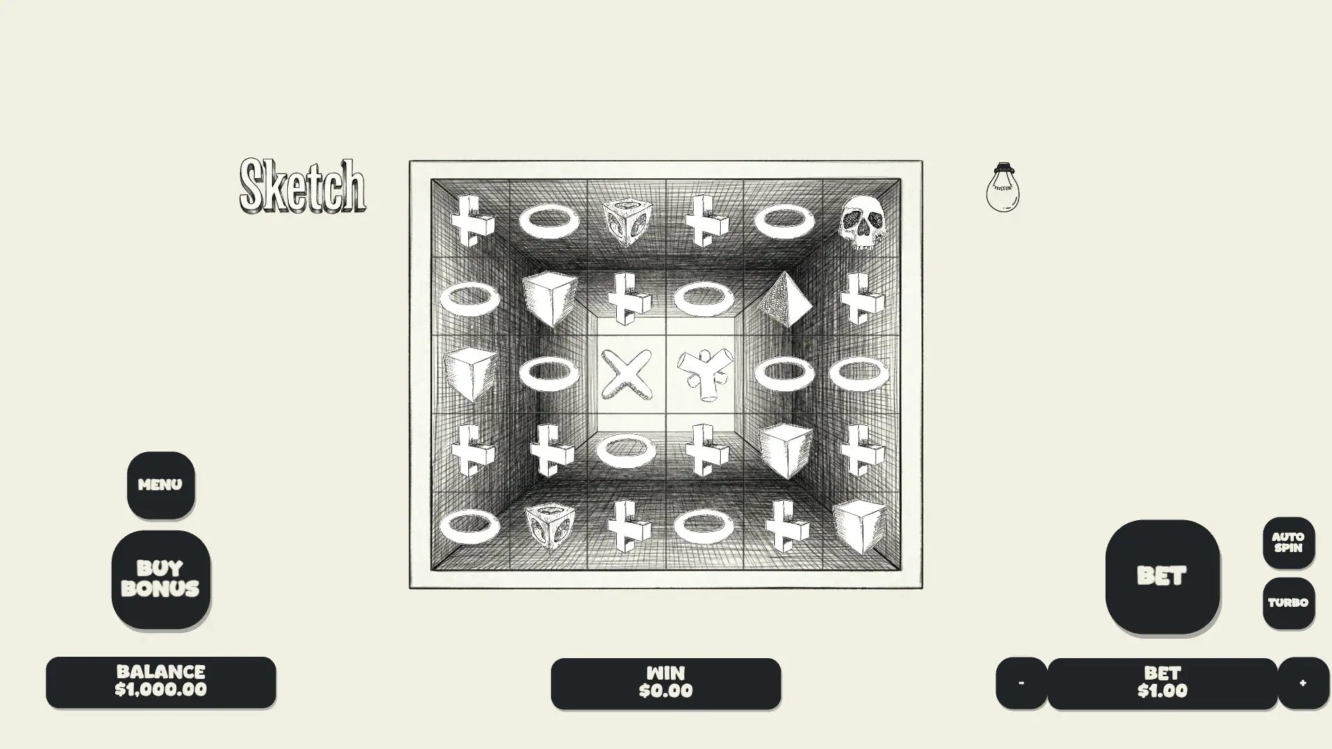 Sketch Cluster Pays slot gameplay reels