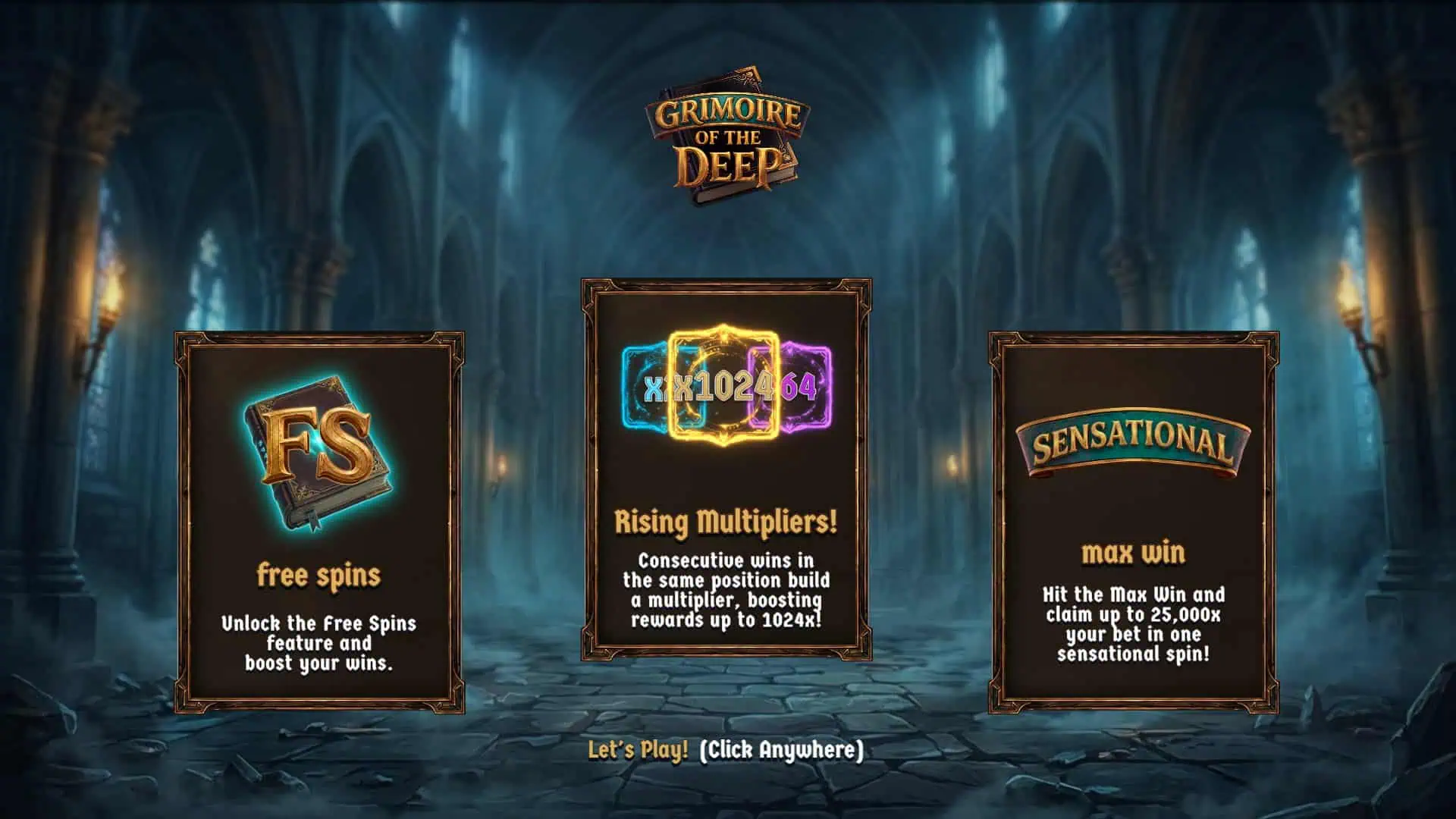 Grimoire of the Deep slot intro screen